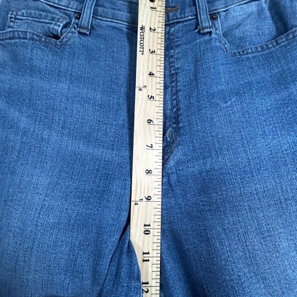 UNIQLO JEANS Women Wide Leg Crop Denim Blue Jeans Size 4 - Picture 3 of 7